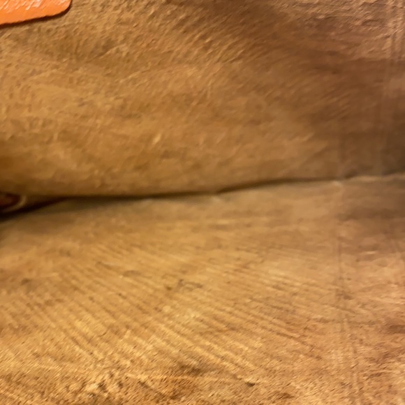 Handmade all leather vintage shoulder tote - Picture 7 of 13